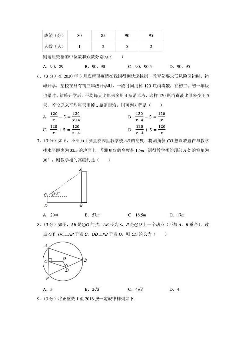 2022年湖北省十堰市丹江口市中考数学诊断试卷（学生版+解析版）第2页