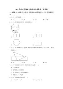 2022年山东省聊城市临清市中考数学一模试卷（学生版+解析版）