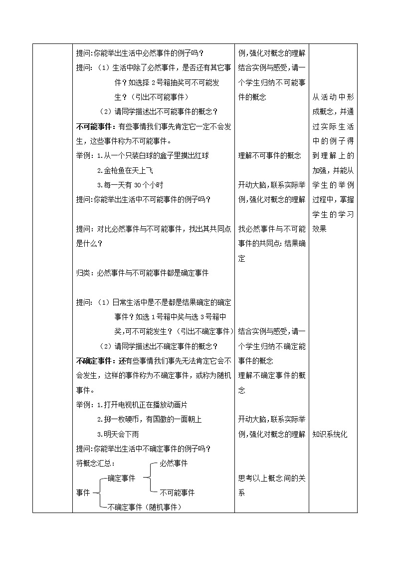 鲁教版（五四制）七年级下册数学 9.1感受可能性 教案第3页