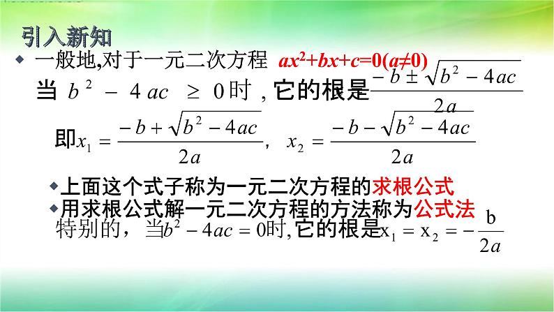 鲁教版（五四制）八年级下册数学 8.3用公式法解一元二次方程（1） 课件06