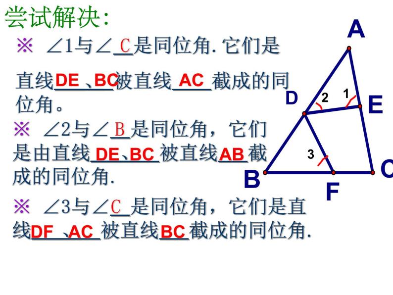 苏科版七年级下册数学课件 7.1探索直线平行的条件08