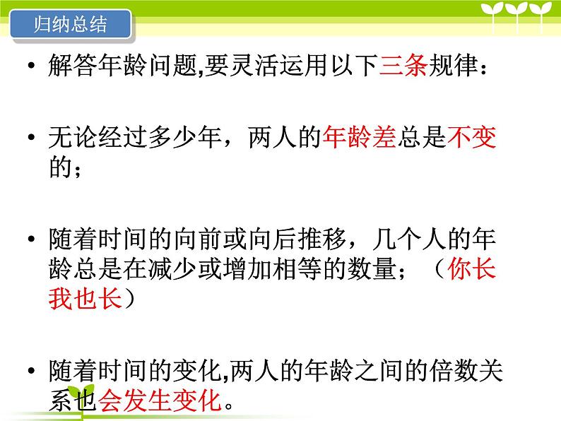 苏科版七年级下册数学课件 10.6数学活动 算年龄04