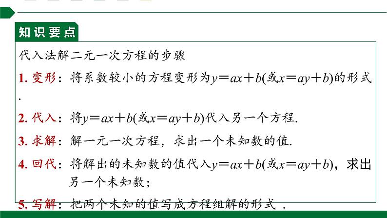 第1课时代入消元法课件2021—2022学年人教版数学七年级下册第7页