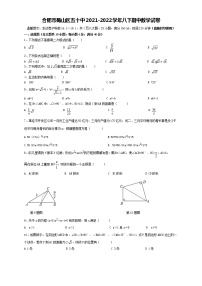 安徽省合肥市蜀山区五十中2021-2022学年八年级下学期期中数学试卷(含答案)