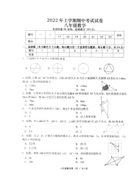 湖南省常德市澧县2021-2022学年八年级下学期期中考试数学试题（有答案）