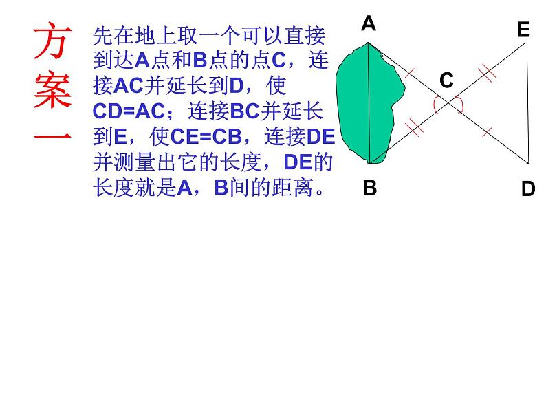 2022年北师大版七年级数学下册第4章第5节利用三角形全等测距离课件 (3)第7页