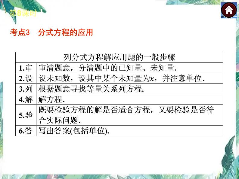 中考数学复习 分式方程 复习优质课件第4页