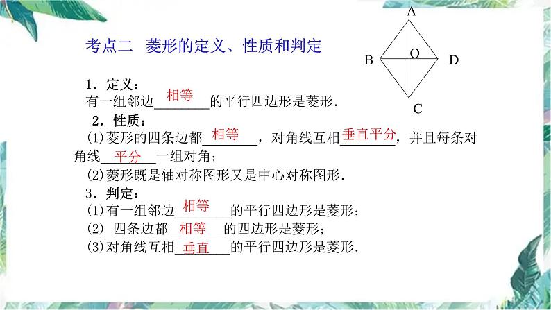 中考总复习矩形、菱形、正方形 精品整理 含各类中考真题课件PPT第4页