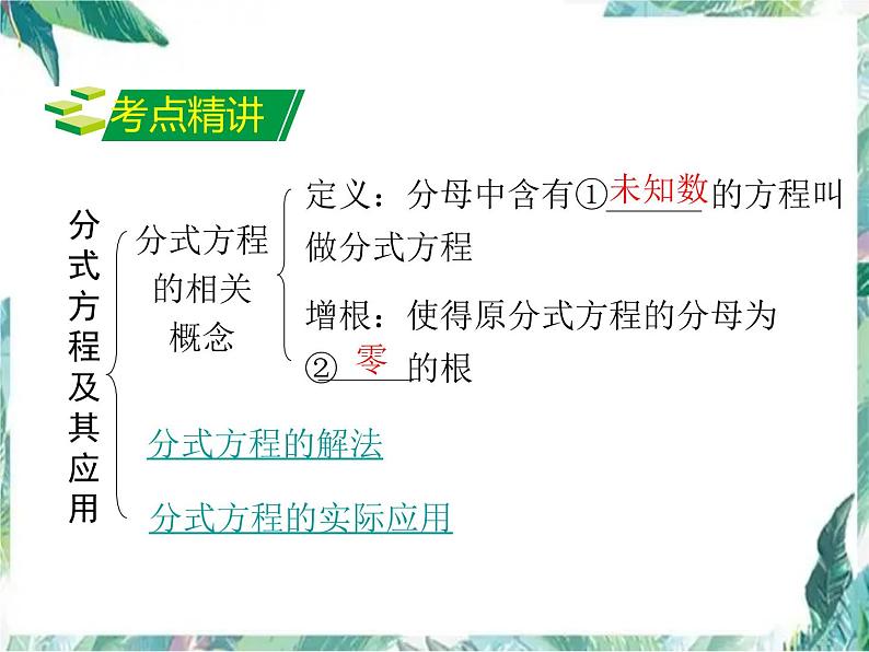 数学中考复习 分式方程 专题复习 优质课件第2页