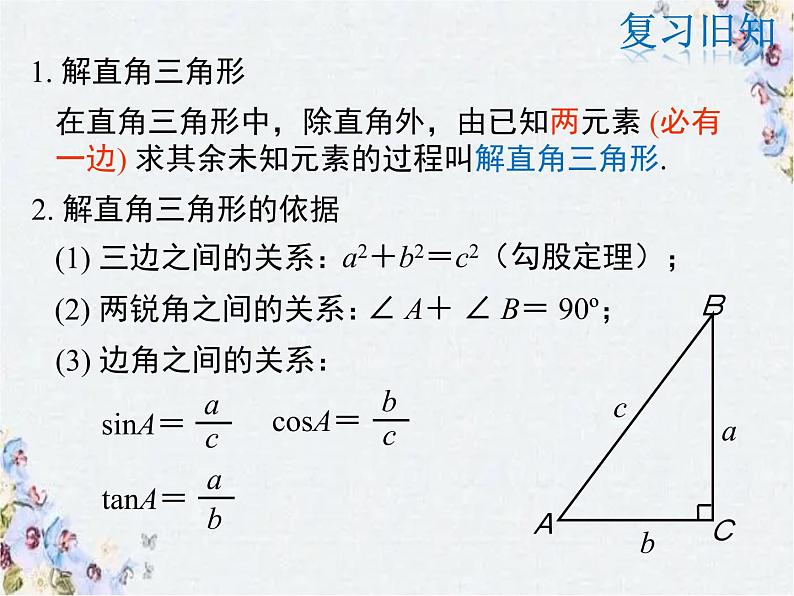 专项复习 锐角三角函数 精品课件第2页