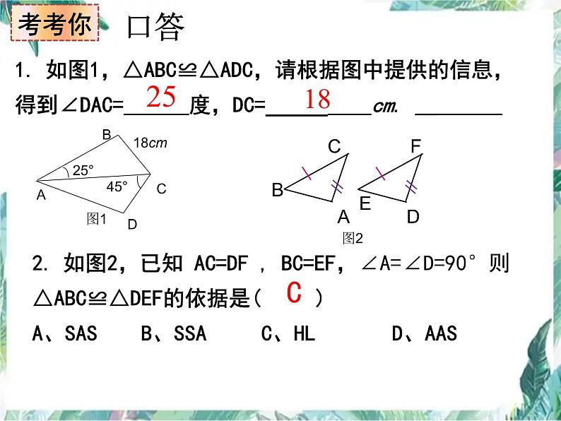 全等三角形复习 中考研讨课课件第2页