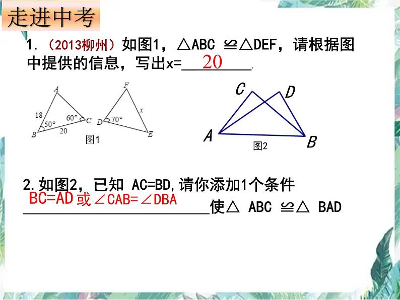 全等三角形复习 中考研讨课课件第5页