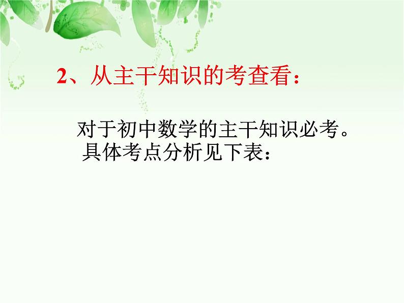 中考试卷分析及考点分类课件PPT第3页