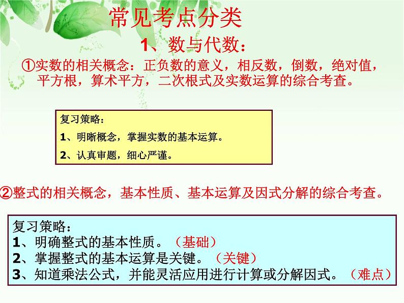 中考试卷分析及考点分类课件PPT第7页