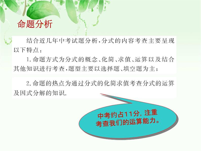 中考数学分式复习课件第2页