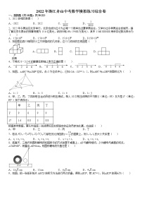 2022年浙江省舟山市中考模拟练习综合卷