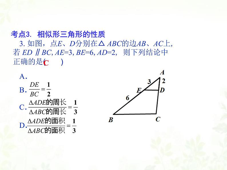 中考数学 相似三角形复习 精品按照考点整理课件PPT第7页