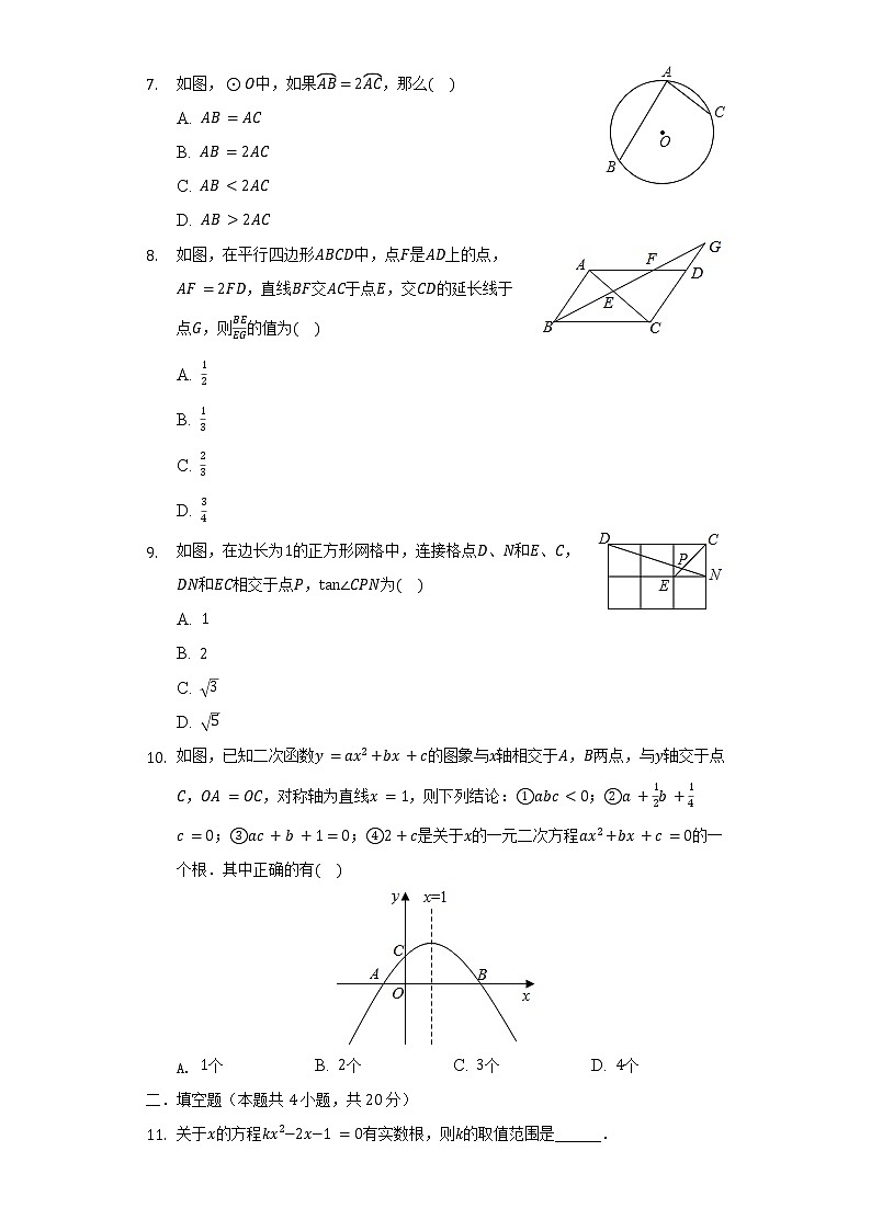 安徽省芜湖二十九中2022年中考数学一模试卷（含解析）第2页