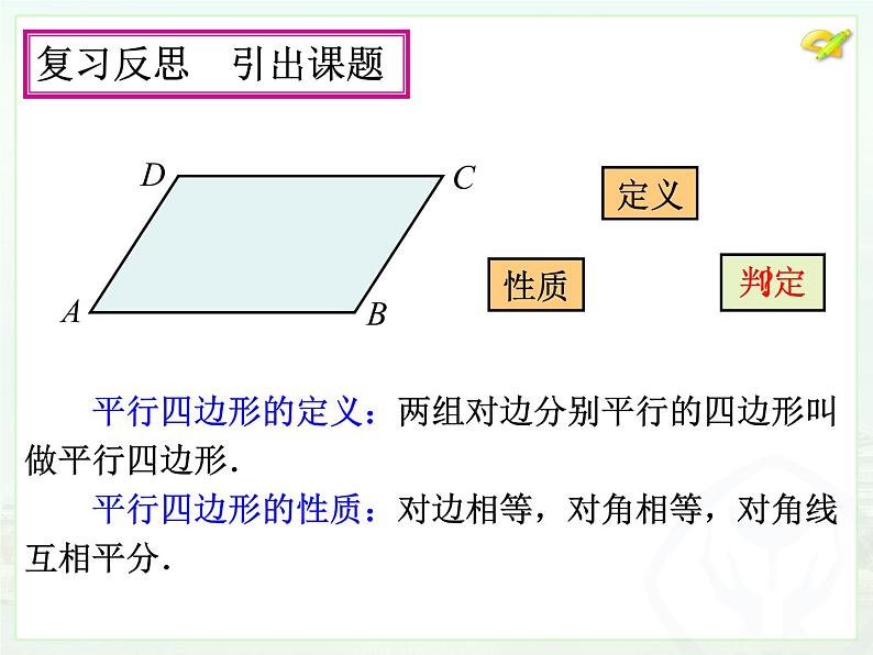 人教版 八年级下 平行四边形的判定1 课件第2页