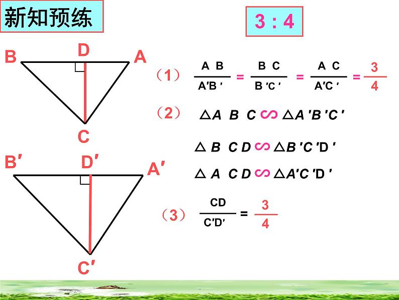 鲁教版（五四制）八年级下册数学 9.8相似三角形的性质（1） 课件05