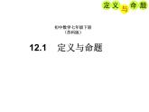 苏科版七年级下册数学课件 12.1定义与命题