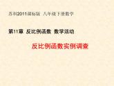 苏科版八年级下册数学 第十一章 数学活动 反比例函数实例调查 课件