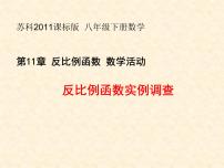 苏科版八年级下册11.1 反比例函数图文课件ppt