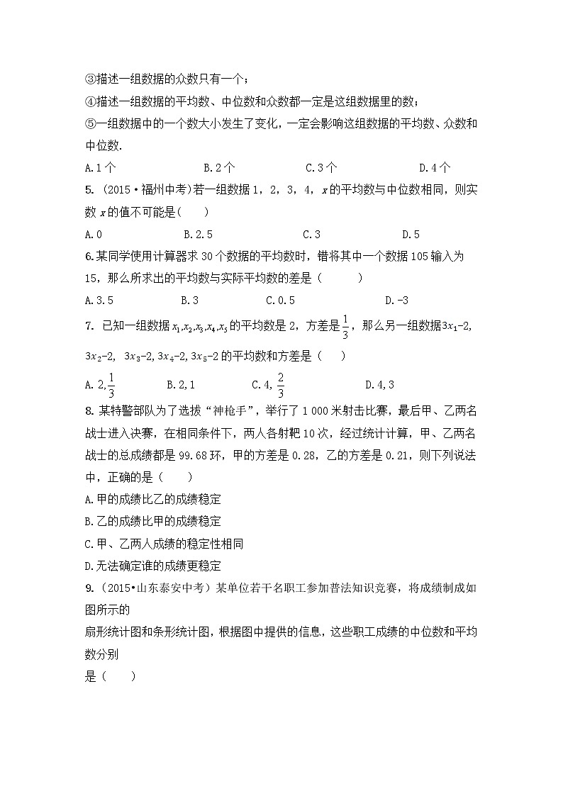 沪科版数学八年级下册《数据的初步分析》单元测试卷04（含答案）第2页