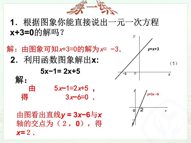 2022年人教版八年级数学下册第19章第2节第3部分一次函数与方程、不等式课件 (3)第8页