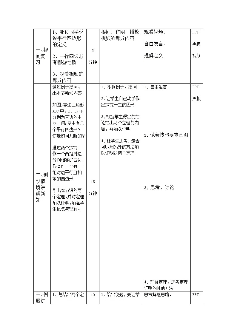 2022年人教版八年级数学下册第18章第1节第2部分平行四边形的判定教案 (1)第2页