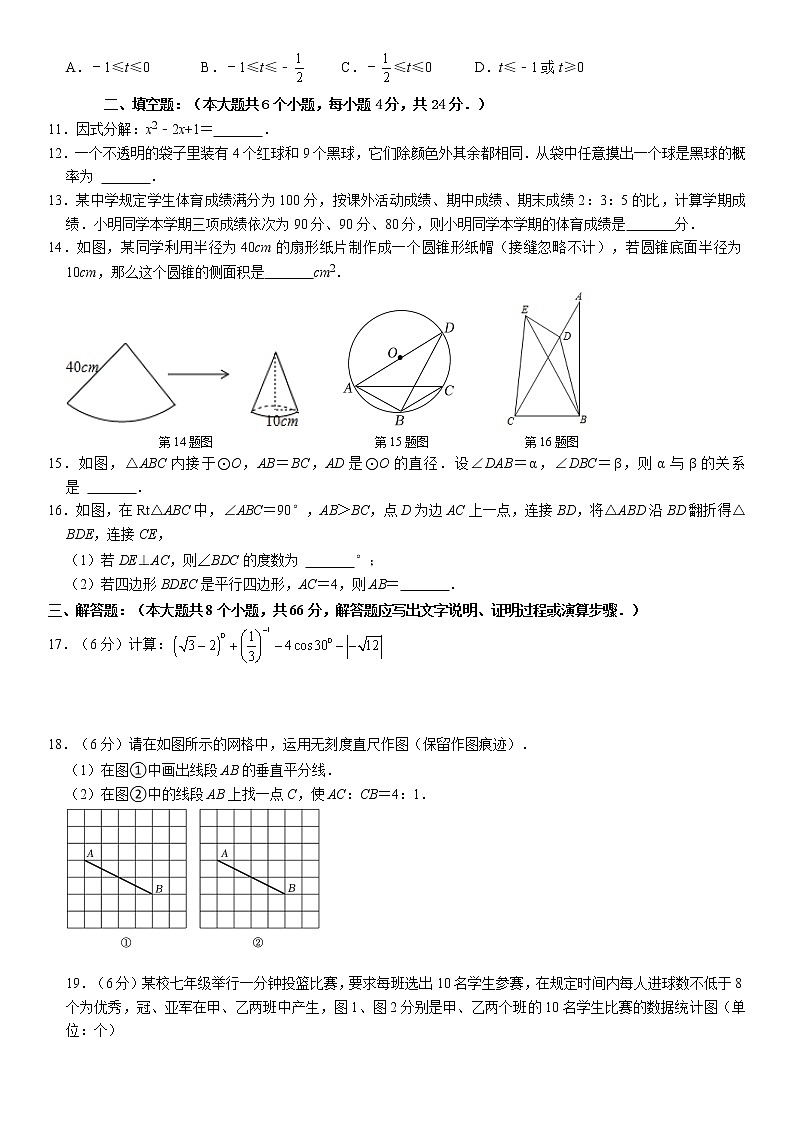 浙江省金华市2022年中考数学仿真模拟试题02