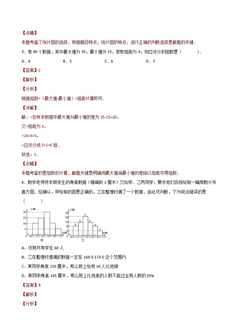 人教版 七年级数学下册同步精品试卷 第30课  数据的收集、整理与描述单元检测 (教师版+学生版）02