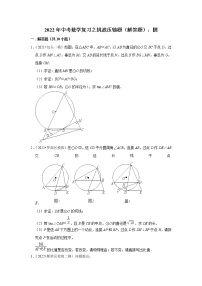 2022年中考数学复习之挑战压轴题（解答题）：圆（含答案）