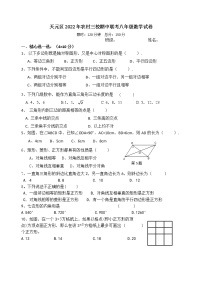 湖南省株洲市天元区农村三校2021-2022学年八年级下学期期中考试数学试题附答案