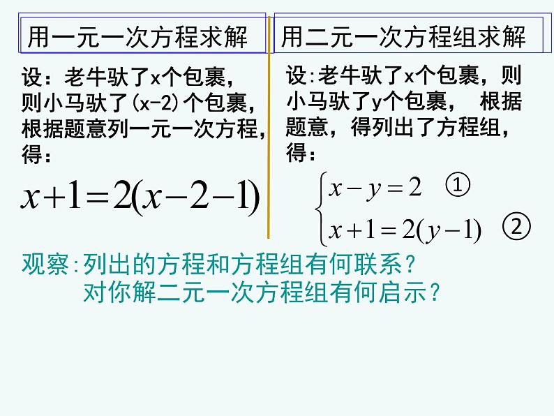 鲁教版（五四制）七年级下册数学 7.2解二元一次方程组（1） 课件第4页