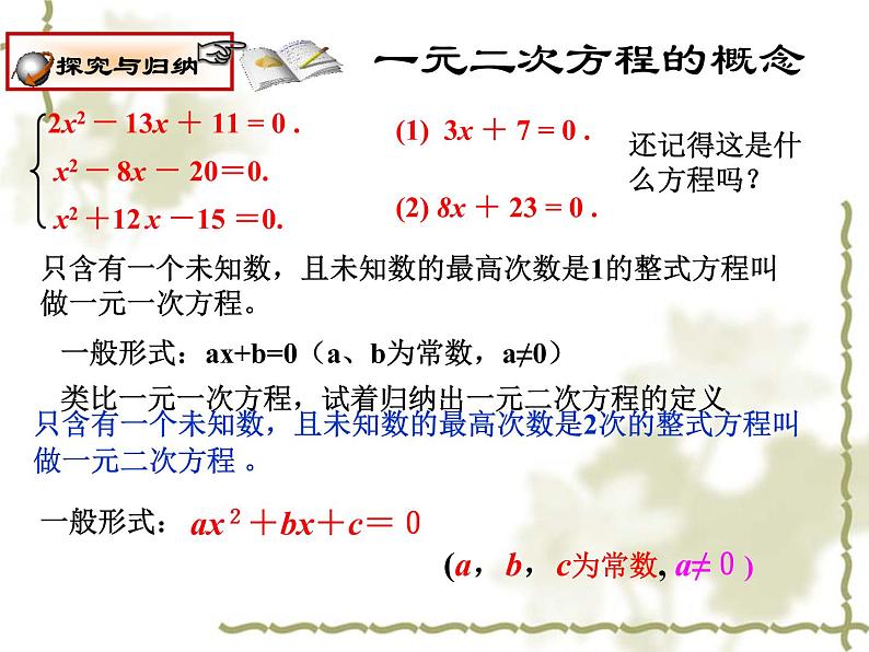 鲁教版（五四制）八年级下册数学 8.1一元二次方程 课件08