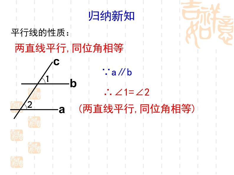 苏科版七年级下册数学课件 7.2探索平行线的性质第4页