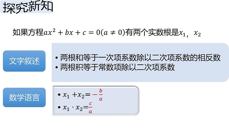 鲁教版（五四制）八年级下册数学 8.5一元二次方程的根与系数的关系 课件第6页