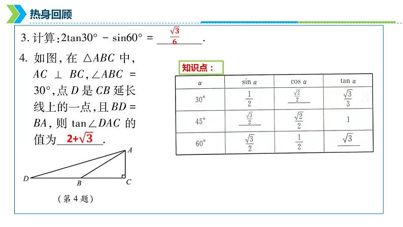 2022年中考数学一轮复习课件：三角函数第1课时06