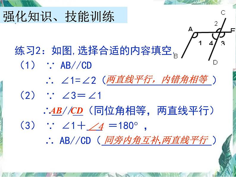 平行线的判定与性质  复习课优质课件08