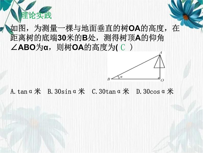 利用三角函数测高 优质课件第6页