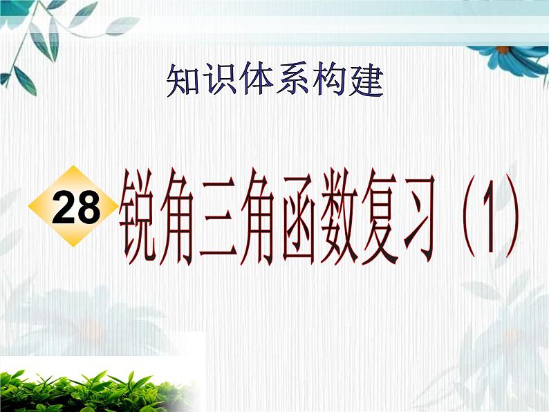 锐角三角函数复习 课件PPT第1页