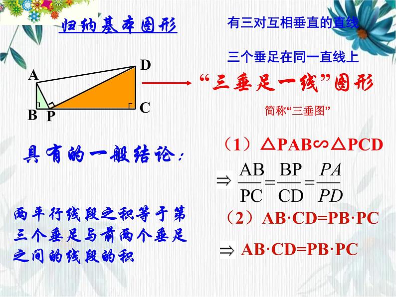 相似三角形 三垂足一线图形的应用与拓展复习课件PPT第4页