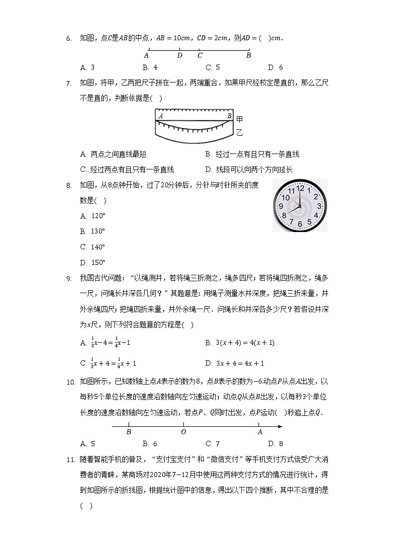2021-2022学年山东省枣庄市薛城区七年级（上）期末数学试卷（含解析）第2页