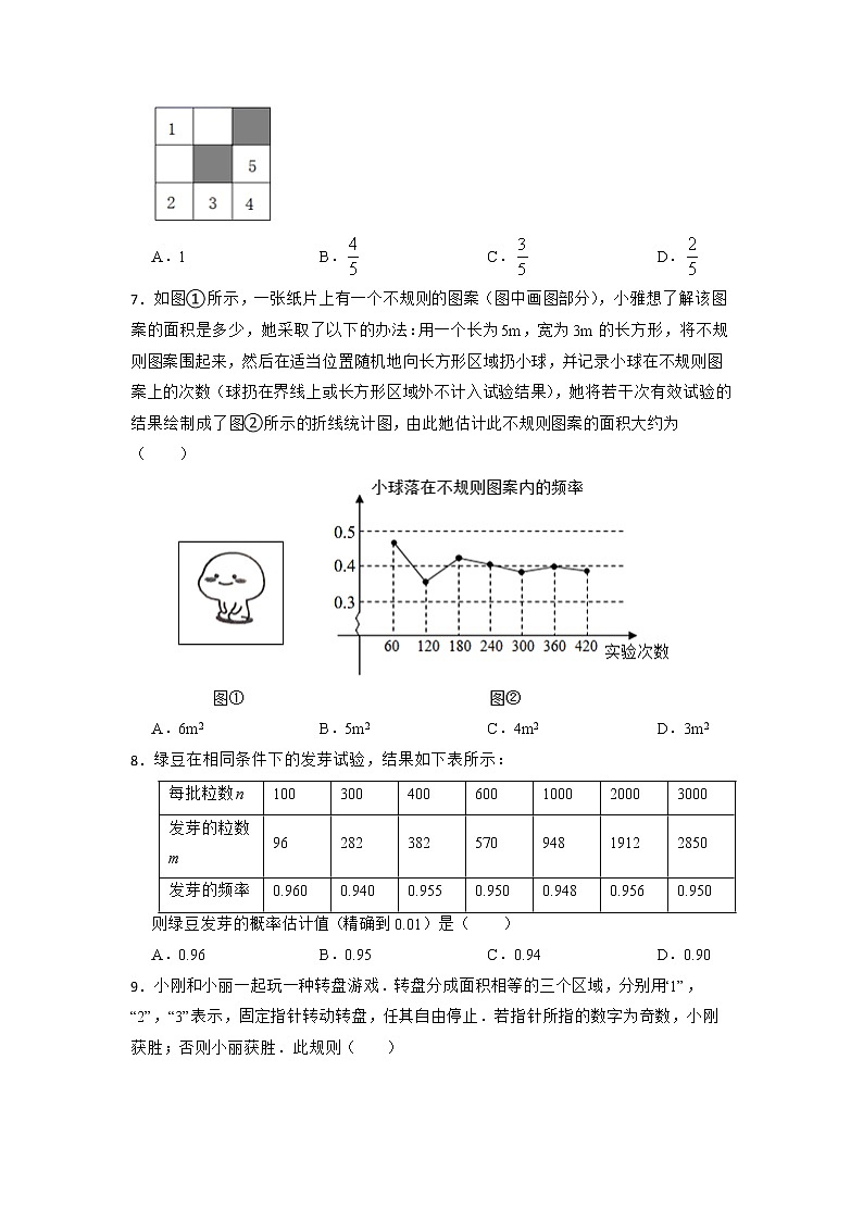 2022年浙教版中考数学专题复习-简单事件的概率（提高篇）第2页