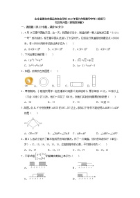 山东省烟台市招远市泉山学校2022年九年级数学中考二轮复习综合练习题 (word版含答案)