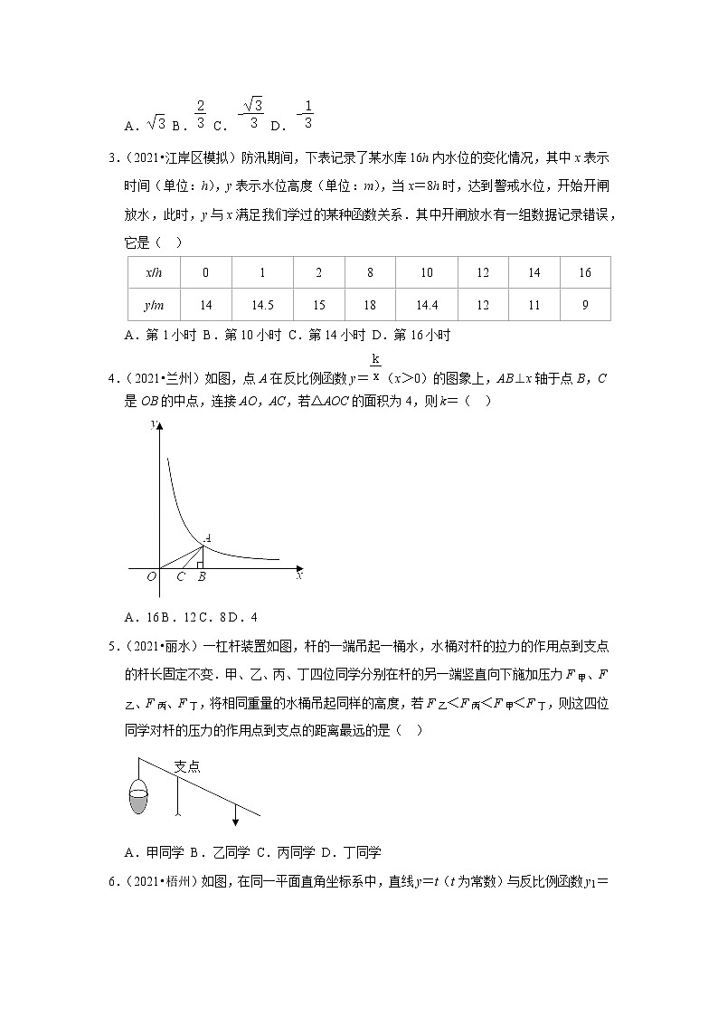 2022年中考数学复习之小题狂练450题（选择题）：反比例函数（含答案）第2页