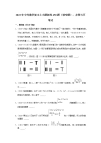 2022年中考数学复习之小题狂练450题（填空题）：方程与不等式（含答案）