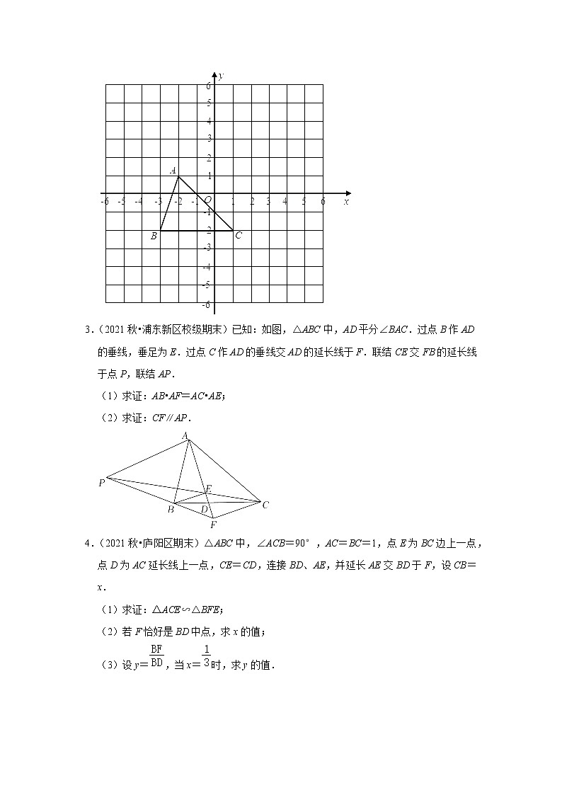 2022年中考数学复习之小题狂练450题（解答题）：图形的旋转和相似（含答案）第2页