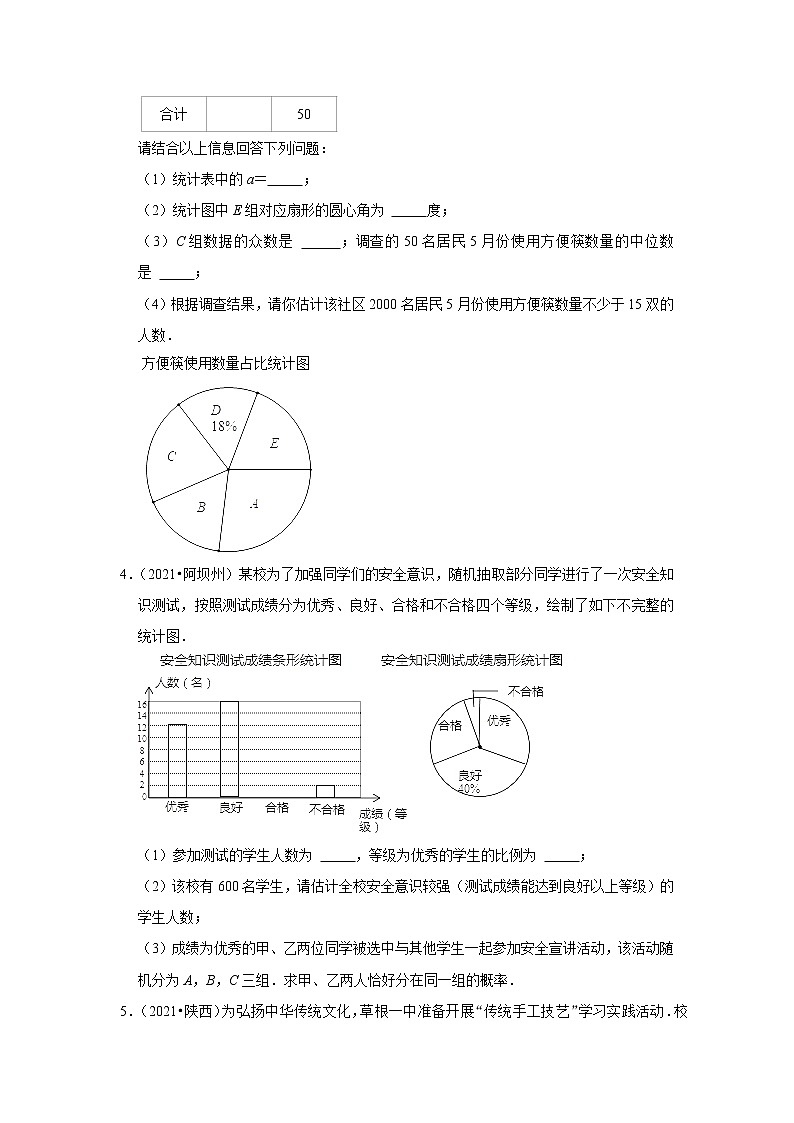 2022年中考数学复习之小题狂练450题（解答题）：统计与概率（含答案）第3页
